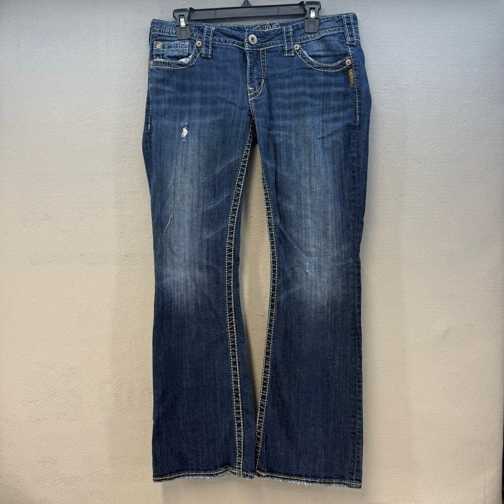 Silver Jeans Co. Jeans Women's 31x31 Dark Blue Pioneer Bootcut Preppy Western